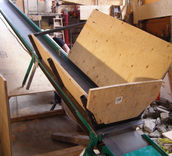 Hopper Installed on the Conveyor to Facilitate Loading